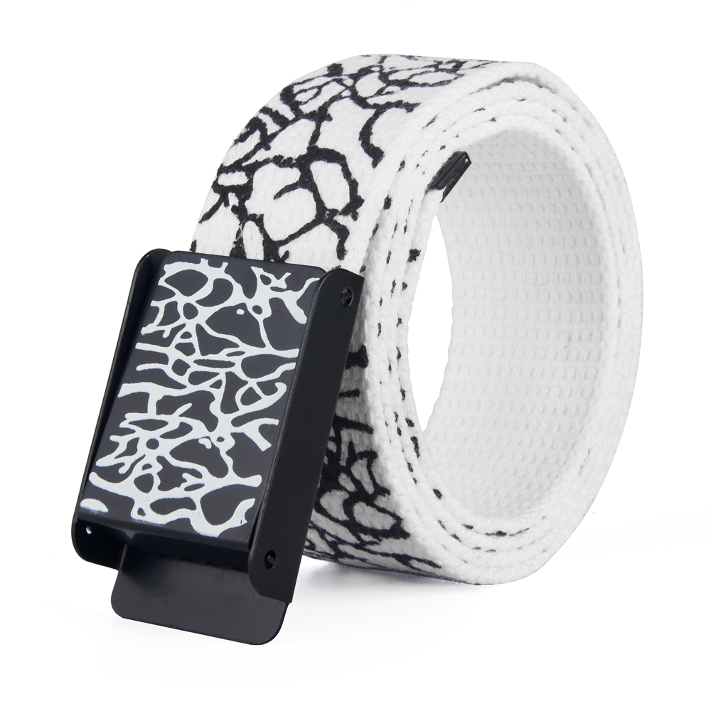 Off White Belt - حزام قماشي عصري قابل للتعديل للجنسين