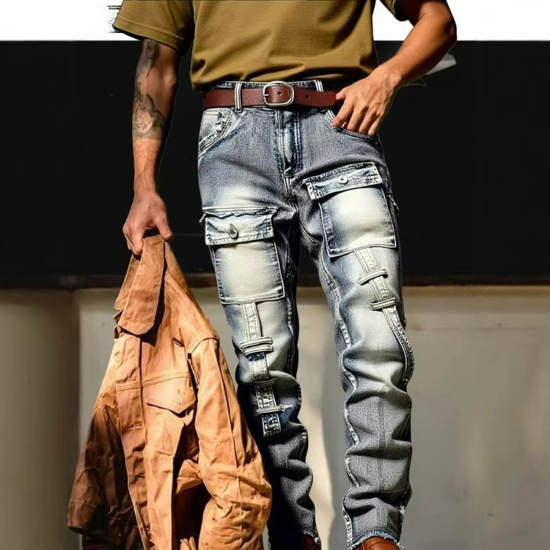 بنطلون رجالي بتصميم ممزق ومغسو - مراجعة Streetwear Brand America وسعره