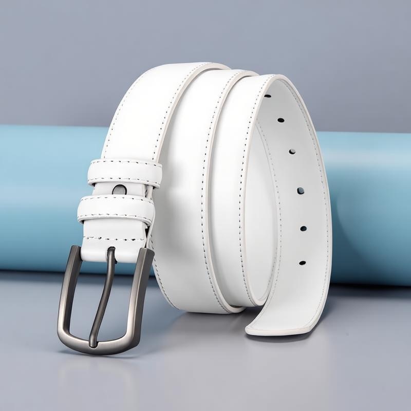 حزام رسمي للرجال، أبيض سادة، أ - مراجعة Off White Belt وسعره