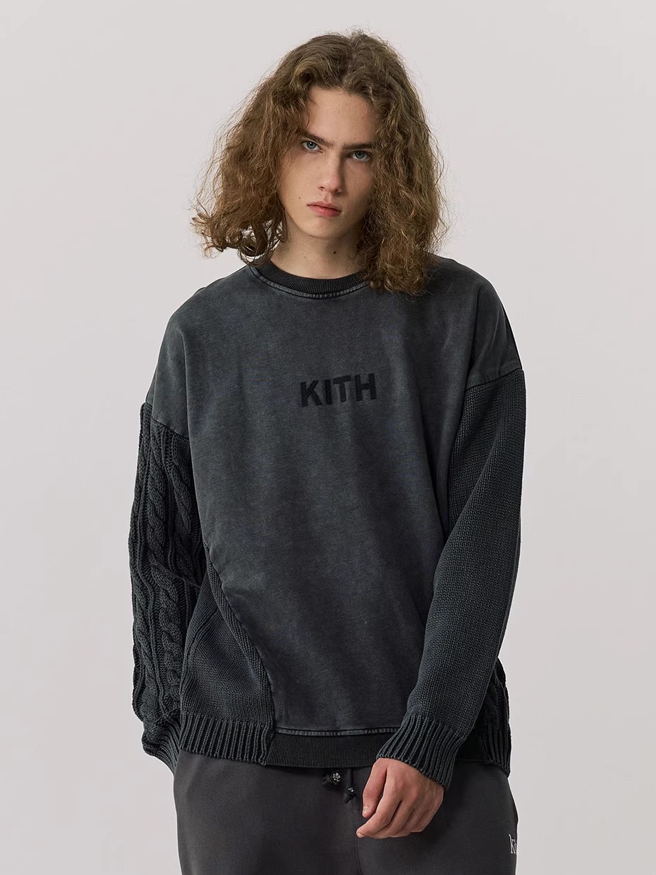 هودي رجالي سميك محبوك مغسول بر - مراجعة Kith Sweater Knit وسعره