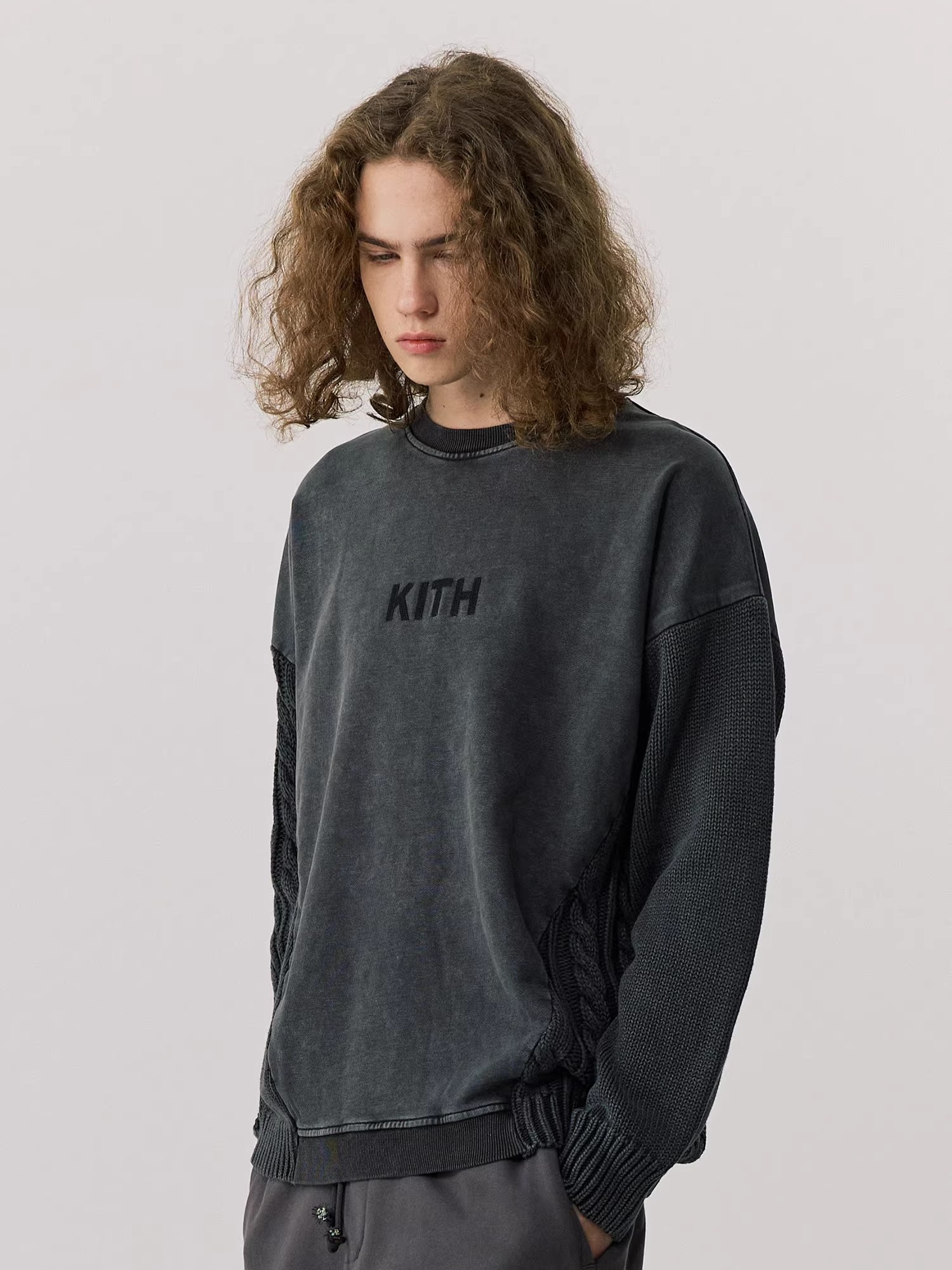 هودي رجالي سميك محبوك مغسول بر - مراجعة Kith Sweater Knit وسعره