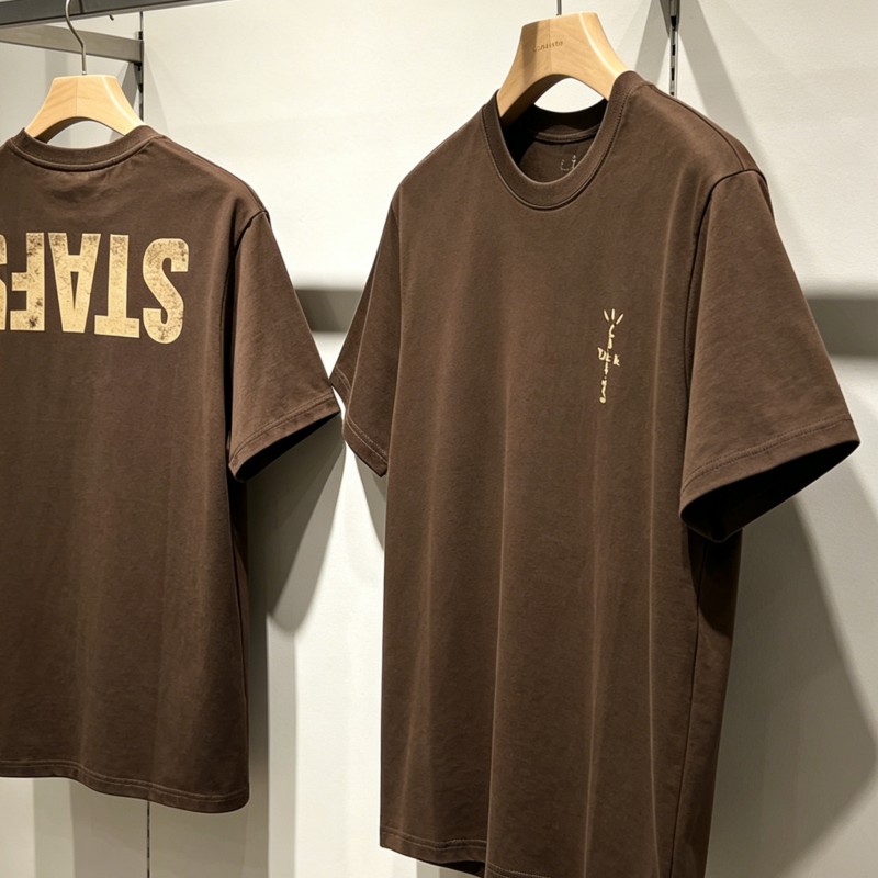 قمصان تي شيرت صيفية بنية اللون - مراجعة Cactus Jack Tee وسعره